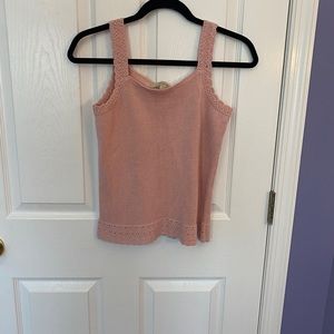 NWOT LOFT pink knit tank top